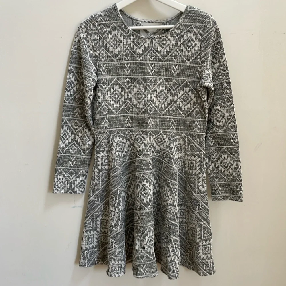The Children’s Place gray long sleeve Skater Dress size XXL 16